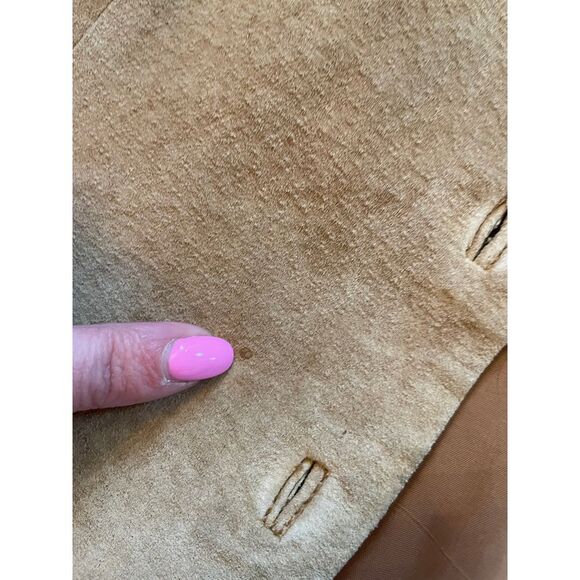 Vintage 100% pig suede QPS vest size small - Picture 5 of 9